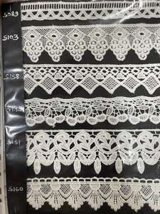 Encaje GPO de diseñador elaborado con trabajo detallado de hilo, ideal para la fabricación de prendas y uso en la moda boutique. - Product Image 4