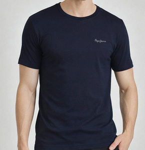 T-shirt en coton uni pour homme avec logo personnalisé OEM, coupe classique, doux, respirant, écologique, col rond, vêtements décontractés de qualité supérieure, streetwear - Product Image 5