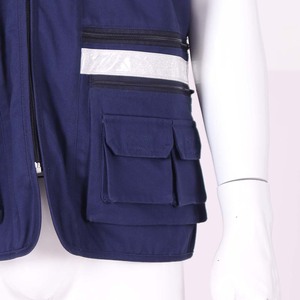 Chaleco de seguridad con cremallera de buena calidad, tela de poliéster, bolsillos frontales modernos, chaleco de seguridad de aspecto clásico - Product Image 5