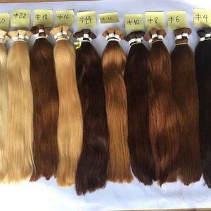 Precio al por mayor: Extensiones de cabello virgen Remy vietnamita Nasa, 100 gramos, 30 pulgadas, doble trama a máquina, colores completos, liso. - Product Image 3
