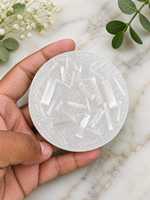 Plaque de sélénite brute en cristal, minéral naturel, pour la purification et la recharge, pour bijoux et cristaux, décoration de bureau à énergie positive