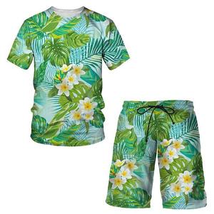 Ensemble t-shirt à manches courtes décontracté pour homme et short de plage été 2022, respirant, impression par sublimation, bonne qualité, streetwear - Product Image 5