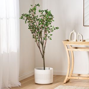 59-Inch <b>Artificial</b> Milan Leaf Bonsai for Home Bedroom Living Room Decor Durable <b>Artificial</b> <b>Tree</b> Plants - Product Image 2