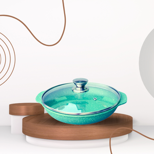 Casserole en aluminium moulé sous pression de style américain, compatible induction, écologique, résistante aux hautes températures, durable, antiadhésive, avec couvercle en verre - Product Image 2