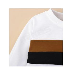 Ventes chaudes, survêtement en molleton contrasté de haute qualité pour filles, ensemble de survêtement sportif pour enfants et bébés - Product Image 3