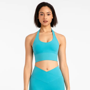 Sports Bra Fashion Women's Fitness Yoga Bra Solid Color Built-in Chest Cushion High Impact Fitness Yoga Women Sport Bra - Product Image 4