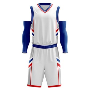 Tenues de basketball pour hommes, sublimation intégrale, respirantes, ensemble complet pour jeunes, uniformes de basketball personnalisés avec numéro et nom d'équipe - Product Image 1