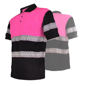 เสื้อเชิ้ตแขนสั้นโพลีเอสเตอร์สำหรับงานก่อสร้าง ความปลอดภัย แห้งเร็ว สะท้อนแสง ราคาประหยัด - Product Image 3