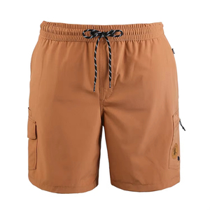 Men's <b>Cargo</b> Shorts Solid Color Drawstring Waist Quick Dry Pockets Casual Woven Mid Rise 100% Polyester - Product Image 1