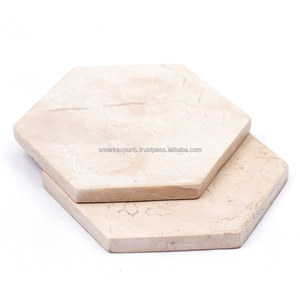Posavasos de Mármol de Piedra Natural, Forma Redonda Clásica, Ecológicos para Protección de Vasos, Decoración de Mesa e Interior - Product Image 4