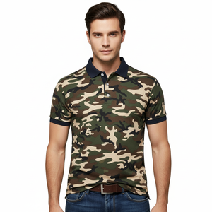 เสื้อกอล์ฟแบบซับลิเมชั่น แขนสั้น พิมพ์ลายตามสั่ง เสื้อโปโลชายลายทาง ผู้ผลิตชุดกีฬา - Product Image 1