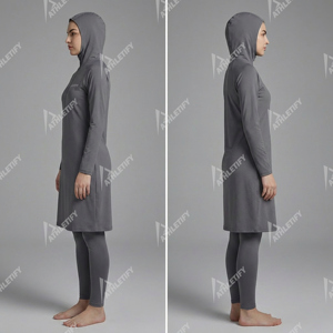 Traje de Baño Islámico Modesto para Mujer, Burkini Musulmán con Leggings Largos, Transpirable y Cómodo, para Playa, Piscina, Vacaciones - Product Image 4