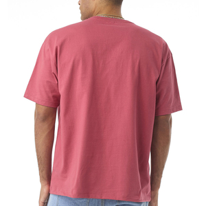 Camiseta de algodón oversize azul claro para hombre, manga corta, cuello redondo, estilo casual, con estampado de letras en la espalda, estilo urbano. - Product Image 5