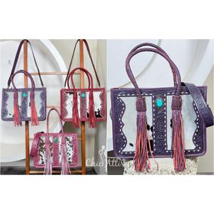 Nouveau Sac Fourre-tout Tendance 2026 en Cuir de Vachette Façonné à la Main pour Femme, Grande Capacité, Porté Épaule ou en Bandoulière, avec Compartiment Dissimulé pour Arme de Défense - Product Image 1