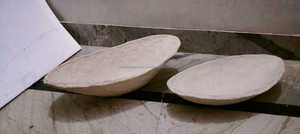 Cuenco de papel Vintage Mache, cuenco de papel orgánico Mache, recipiente Wabi Sabi, cuenco de papel blanco rústico Mache, decoración de mesa sostenible - Product Image 2