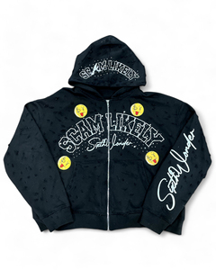 Sudadera con capucha de algodón 100% de alta calidad con cremallera, color liso, bolsillo con estampado personalizado, estilo casual de invierno, totalmente desgastada, nueva tendencia de moda 2026 - Product Image 3