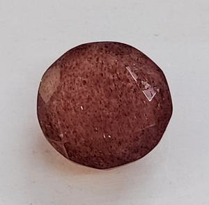 หินควอตซ์สตรอเบอร์รี่สีแดงทรงกลมเจียระไนแบบเหลี่ยมคม ขนาด 20*20*6 มม. 15*15*6 มม. 12*12*6 มม. อัญมณีธรรมชาติ 100% - Product Image 2