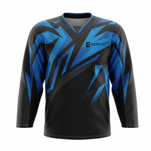 Elegante Camiseta de Hockey sobre Hielo Personalizada, Camiseta Deportiva Transpirable con Nombre, Número y Logotipo, Venta al Por Mayor - Product Image 1