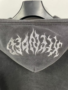 Sweat à capuche délavé à l'acide en coton épais, directement de l'usine, avec logo personnalisé, service OEM, fournisseur en gros pour l'exportation - Product Image 5
