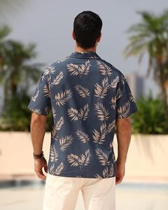 เสื้อเชิ้ตฮาวายชาย แขนสั้น สำหรับฤดูร้อน ชายหาด ลายทรอปิคอล ติดกระดุม - Product Image 3