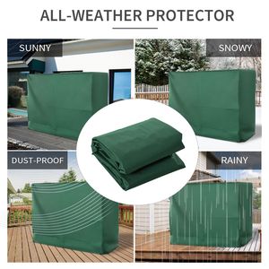 Copertura per Dondolo da Giardino a 3 Posti in Oxford 600D, Impermeabile e Anti-UV, Resistente e Adatta al Giardino, Verde Scuro - Product Image 4