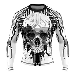 เสื้อแรชการ์ดแบบสั่งทำได้สำหรับทุกเพศ OEM ซับลิเมชั่น UPF 50 สำหรับฝึกซ้อมแบบไม่ใช้ยิมนาสติก ผ้าโพลีเอสเตอร์กันระคายเคือง ขายส่งจากโรงงาน OEM - Product Image 4