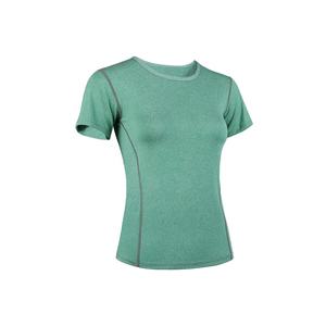 T-shirt de sport pour femme en mélange coton-élasthanne respirant à manches courtes, haut d'entraînement décontracté pour le fitness, export en gros - Product Image 3