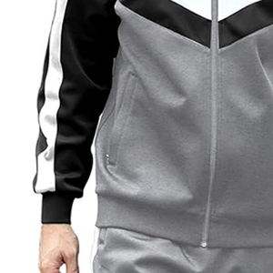 Conjunto Deportivo de 2 Piezas Pro Track Unisex, Personalizado con Impresión OEM, 100% Algodón, con Cremallera Completa, para Correr y Hacer Ejercicio, Venta al Por Mayor - Product Image 5