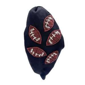 Bandeau noué artisanal pour le jour du match de football, bandeau de luxe pour le jour du match, orange et blanc, fabriqué en Inde - Product Image 1