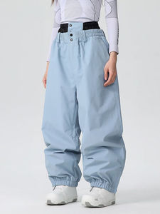Pantalones de esquí impermeables y ligeros para hombre, pantalones de nieve con cintura elástica, pantalones cargo para deportes de invierno al aire libre, pantalones de snowboard a prueba de viento - Product Image 5