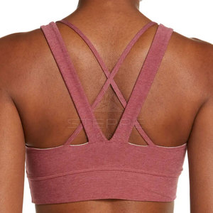 Soutien-gorge de sport respirant pour femme, rembourré, à bretelles réglables, sans coutures, pour yoga, course, gym, fitness, entraînement, activewear, fermeture avant - Product Image 3