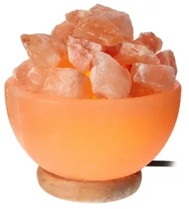 高品质粉红色有机盐古典火碗雕像形状盐灯喜马拉雅-Sian企业