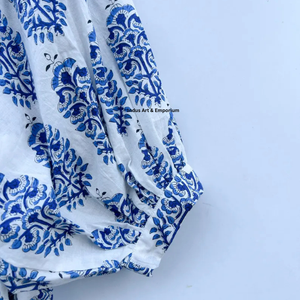 Beautiful floral Cotton Block Printed dress Dress For Casual wear Hand Block Printed Dress - Product Image 3