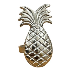Ronds de serviette en forme de miroir taillé en diamant, design ananas doré, ronds de serviette indiens monogrammés pour les mariages, serviette en vrac stockée - Product Image 6