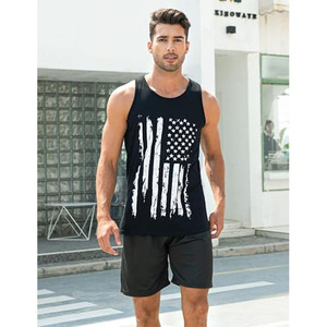 Camiseta sin Mangas Negra para Hombre AL RAFEEQ INTERNATIONAL, Cuello Redondo, Estilo Casual, Transpirable, Secado Rápido, 100% Algodón, Estilo Urbano - Product Image 4