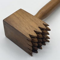 Marteau à viande en teck de qualité supérieure, double face, artisanal, respectueux de l'environnement, pour attendrir les steaks, ustensile de cuisine, prix de gros