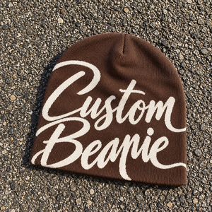 Gorro de Invierno Unisex, Gorro de Punto Suave con Patrón de Letras Grandes, Diseño de Texto Personalizado, Gorro Cómodo para Uso Diario para Adultos - Product Image 2