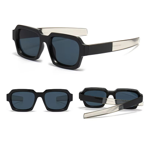 Fashion <b>Small</b> Square Sunglasses OEM Custom Unisex Colorful Temple Polygon Eyeglasses Sun Shades Sunglasses - Product Image 2