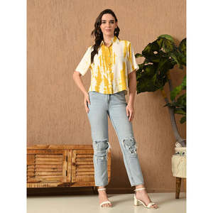 Camisa Casual de Verano con Botones, Hecha de Rayón Ligero y Transpirable, con Cuello de Camisa para Mayor Comodidad Durante Todo el Día - Product Image 1