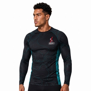 Camiseta de Manga Larga para Hombre, Transpirable, de Secado Rápido, Spandex/Poliéster, con Color y Logotipo Personalizables para Ropa Deportiva - Product Image 1