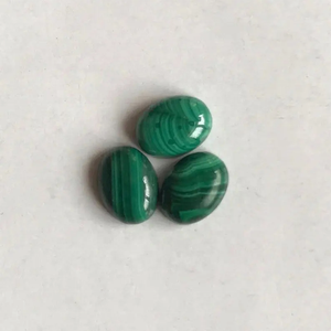 Cabujón ovalado de malaquita verde Natural de 7x9mm, piedras preciosas sueltas reales, joyería hecha a mano de alta calidad del fabricante indio - Product Image 2