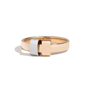 Men's Wedding Band Modern Sliding Wrap <b>Ring</b> Minimalist Overlapping Stacking Bands Wholesale <b>14K</b> 18K Solid <b>Gold</b> 4mm Factory Price - Product Image 1