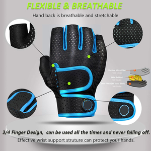 Wholesale Custom Fitness Gym Gloves Anti <b>Slip</b> Weightlifting Gloves Breathable Workout Gloves with Wrist Support - Product Image 3