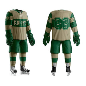 Tenues de hockey sur glace OEM de qualité supérieure, fabriquées en usine, personnalisables avec nom et logo d'équipe, tissu durable de qualité professionnelle - Product Image 5