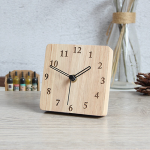 Horloge de table en bois décorative créative, design minimaliste personnalisé, horloges sur pied pour la maison et le bureau - Product Image 5