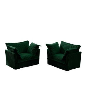 Juego de 2 Sillones Profundos con Funda para Sala de Estar, Sala de Lectura, Dormitorio y Espacios de Trabajo - Product Image 5