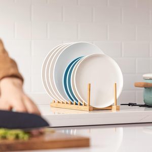 Heavy-Duty Corner Plate Organizer <b>Rack</b> 3-Tier Cabinet Space-Saving Metal Wire <b>Dish</b> Riser - Product Image 6