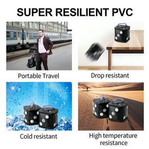 Set di Manubri Portatili Fun Dice Style da 15 libbre, Riempibili con Acqua, Pieghevoli, per Viaggio, Attrezzatura per Allenamento - Product Image 6