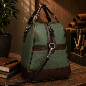 Bolsa de Viaje de Cuero Genuino Premium con Cierre de Cremallera, Porta Palas de Pickleball Protector, Compartimentos Seguros, Ideal para Viajes - Product Image 6
