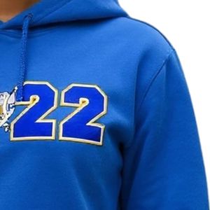 Sudadera con Capucha Azul Rey para Mujer con Escudo Anual de Sigma Gamma Rho, Sudadera con Capucha de Forro Polar con Gráfico del Escudo Personalizado de la Hermandad Griega Universitaria - Product Image 5